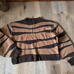 ARTHUR Brown & Orange Striped Sweater Size 8